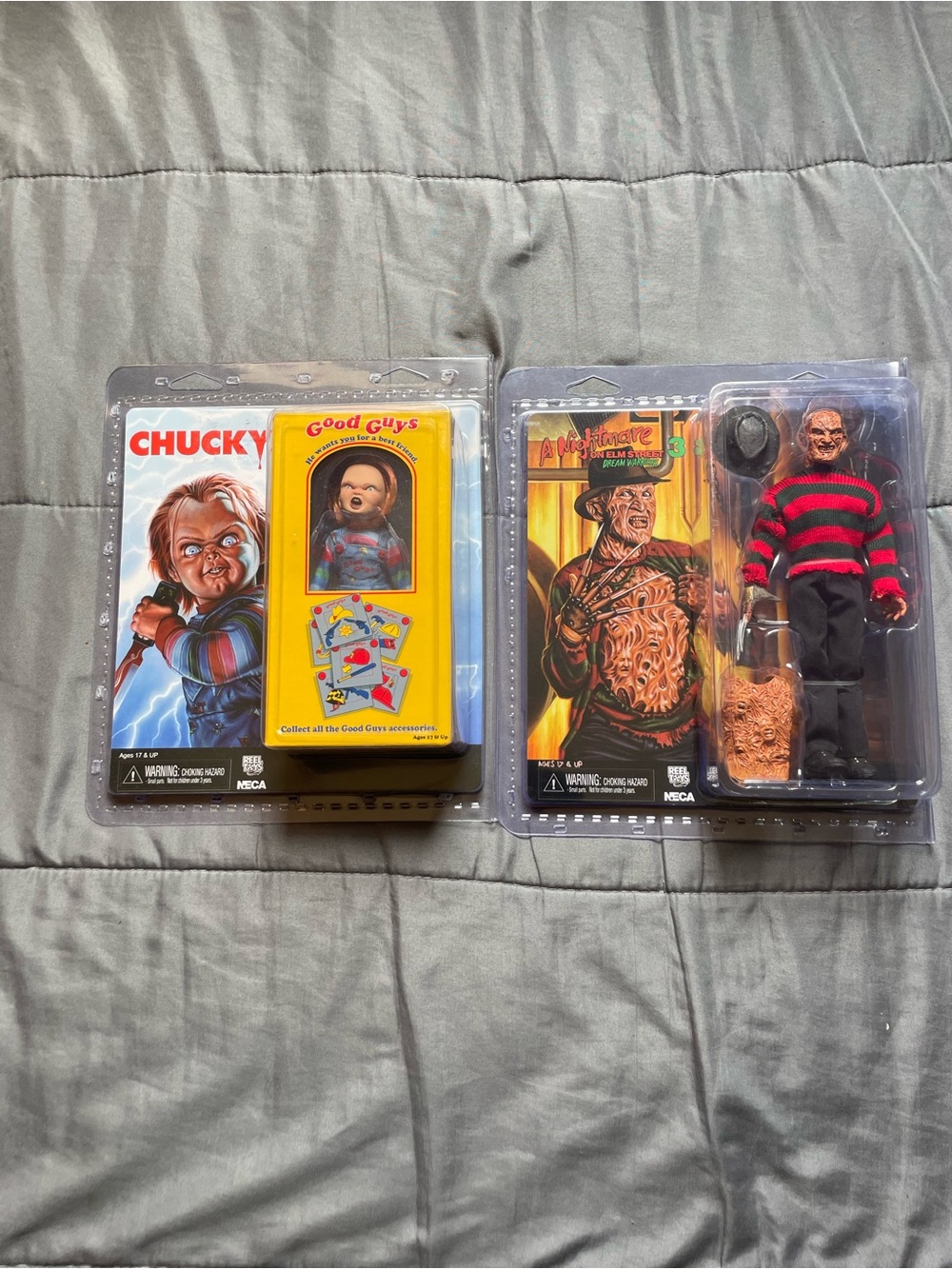 NECA Chucky and Freddy Krueger Horror Figure Set - Red/Black